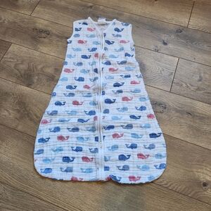 6-12m Baby muslin Whale Sleepsack